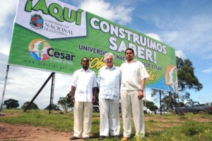 Cristian Moreno (ex-gobernador), Moises Wasserman (Rector de UN), Gerardo Arzuaga (Alcalde de La Paz) / Foto: Unimedios