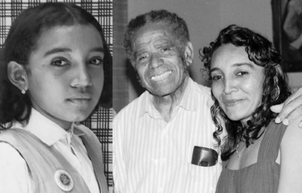 Clemencia Tariffa de joven a la izquierda y junto al poeta Manuel Zapata Olivella a la derecha / Foto: archivo panoramacultural.com.co 