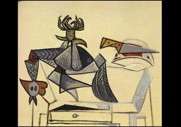 La obra Gallo y cuchillo, de Pablo Picasso (1947) 