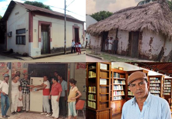 Arriba (izqda) El edificio de Suárez. Abajo (derecha) Oswaldo Aguilar Mejía 