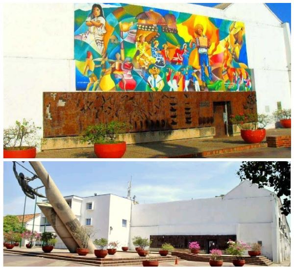 El "antes y después" de la fachada del Concejo de Valledupar. Desaparición del mural "Valledupar, Tierra de Dioses"