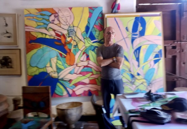 El artista Celso Castro en su taller / Foto: José Luis Molina El artista Celso Castro en su taller / Foto: José Luis Molina
